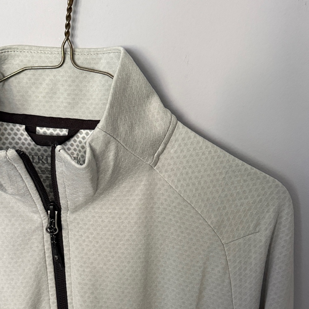 Women's Light Gray Zip Jacket with pockets and black accents CNN - Picture 4 of 6